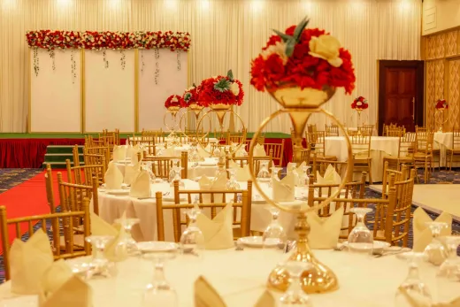 Luxurious wedding reception setup featuring - Venues & Vendors