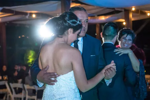 A touching father daughter dance at an elega - Weddings (General)