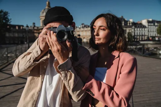 A young couple shares moments capturing scen - Marriage & Relationships