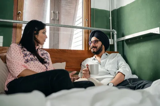 Cheerful smiling indian male in turban and e - Marriage & Relationships