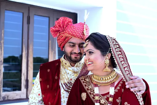 South asian couple in traditional wedding at - Matrimony & Matchmaking
