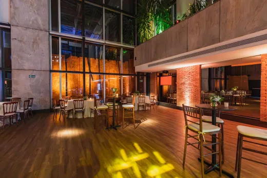 Spacious modern banquet hall with elegant de - Venues & Vendors