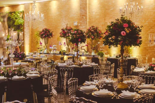 Luxurious indoor event setting with elegant - Venues & Vendors